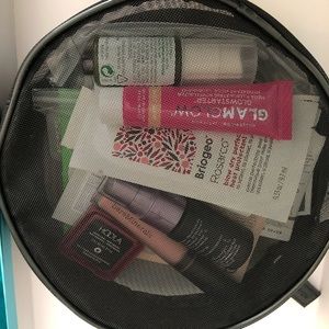 Sephora bag full of lux and regular sized samples